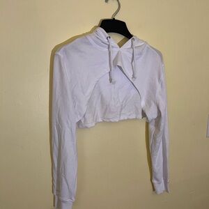 VENUS White Cropped Sweatshirt Size Large